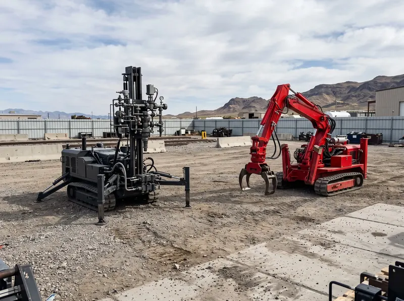Robots on industrial test ground